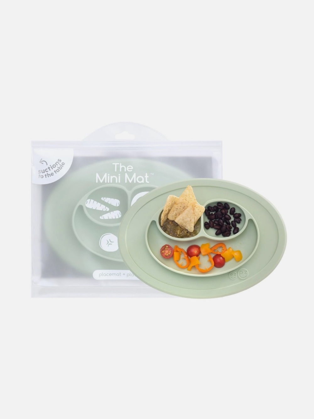 ezpz Mini Mat Silicone Suction Placemat - Sage Green NWT